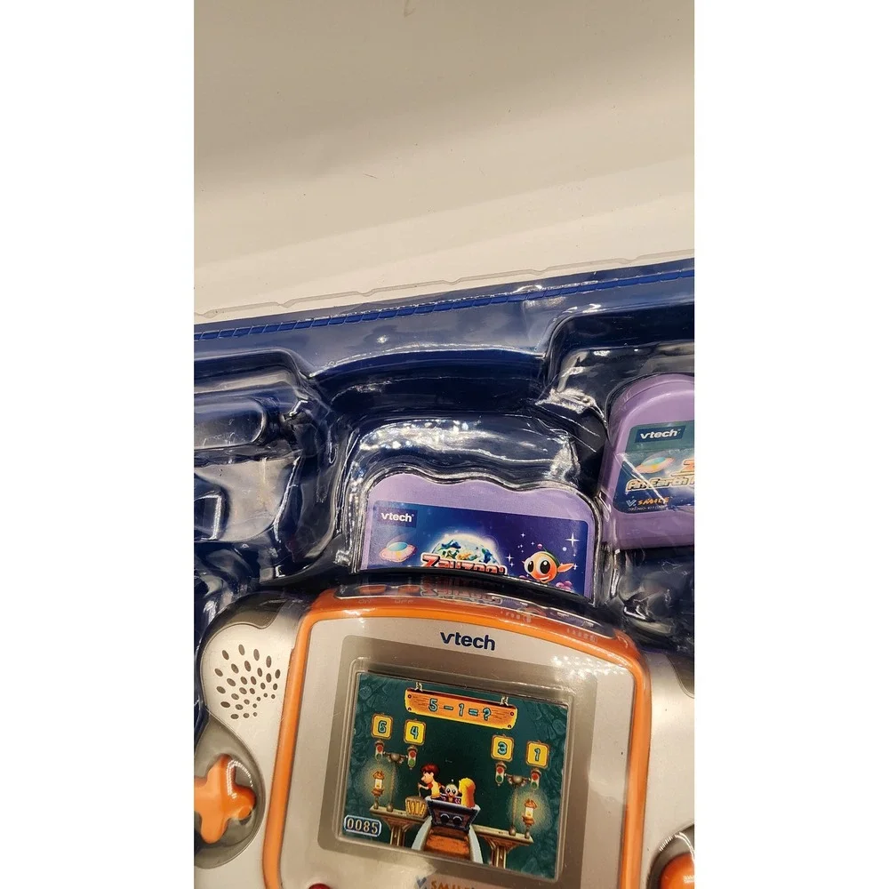 VTech V.Smile Pocket Handheld Learning System Silver Orange Console New Sealed